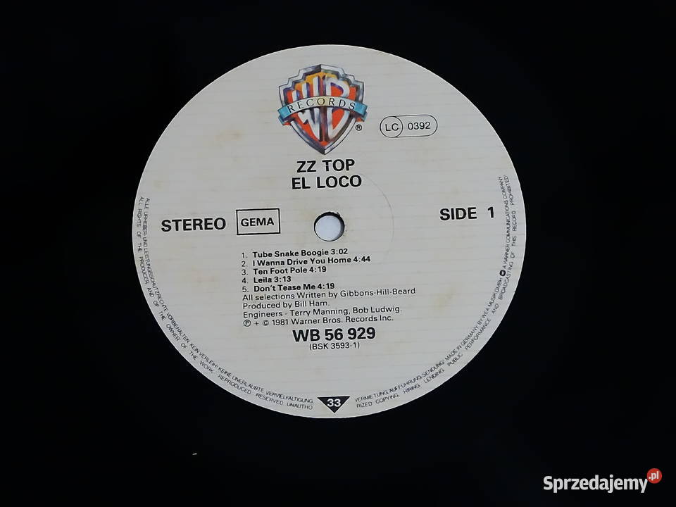 ZZ Top El Loco 1981 Wydanie Warner Bros Records Biłgoraj sprzedam