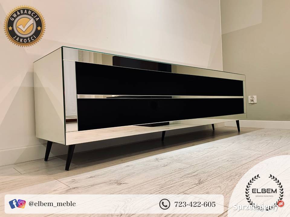 Lustrzana szafka RTV Glamour mazowieckie Warszawa