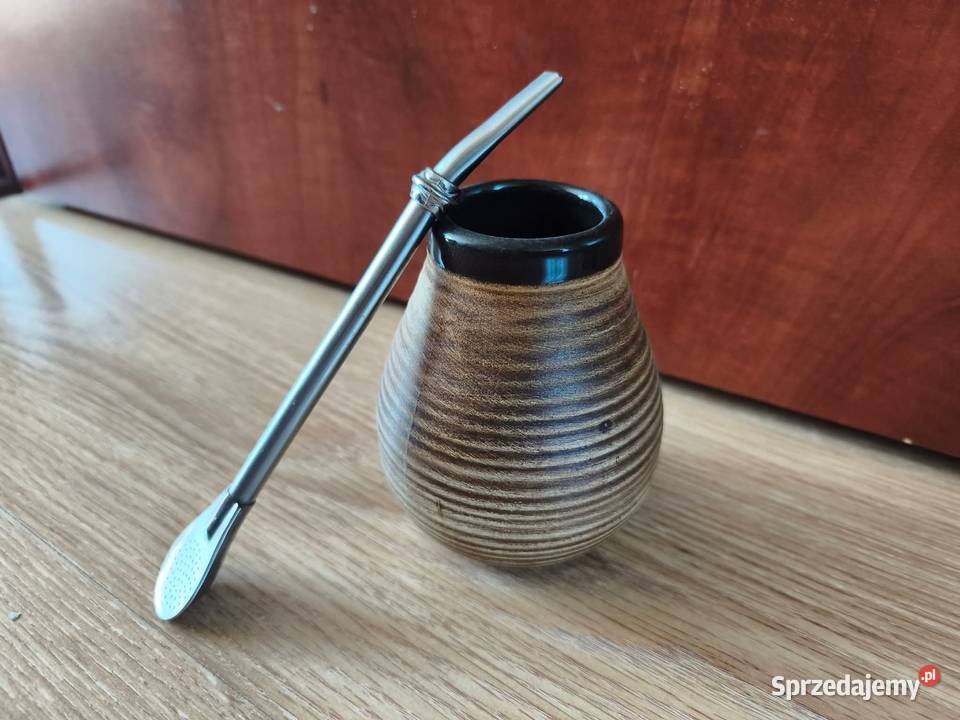 Zestaw Yerba Mate tykwa ceramiczna miodowa Szczyrk