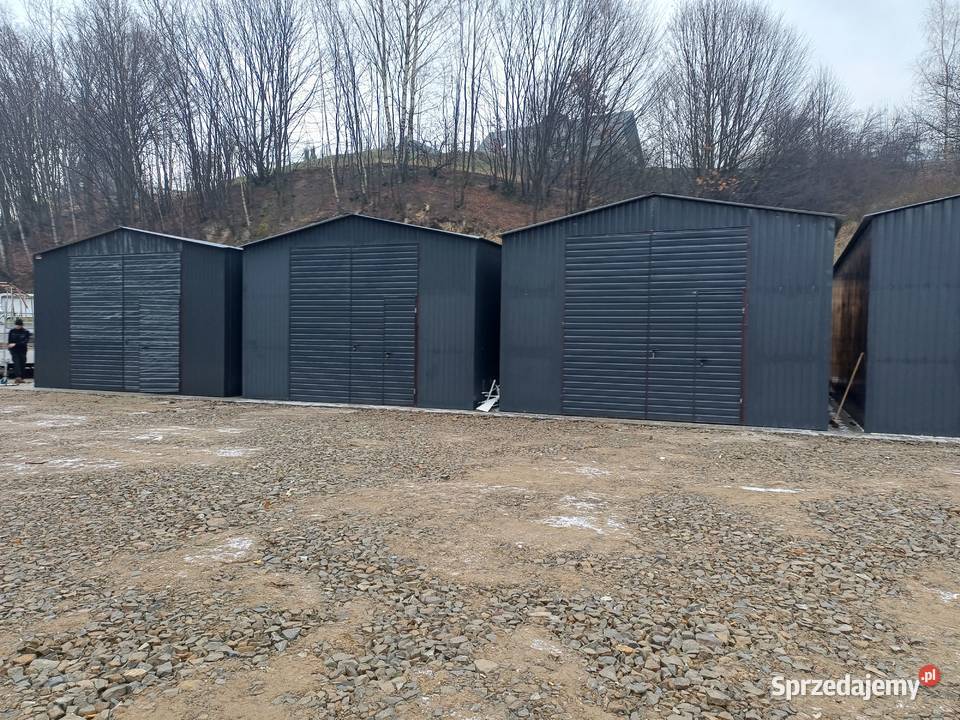 GRAFITOWY Garaż Blaszany Garaże Blaszane Magazyn