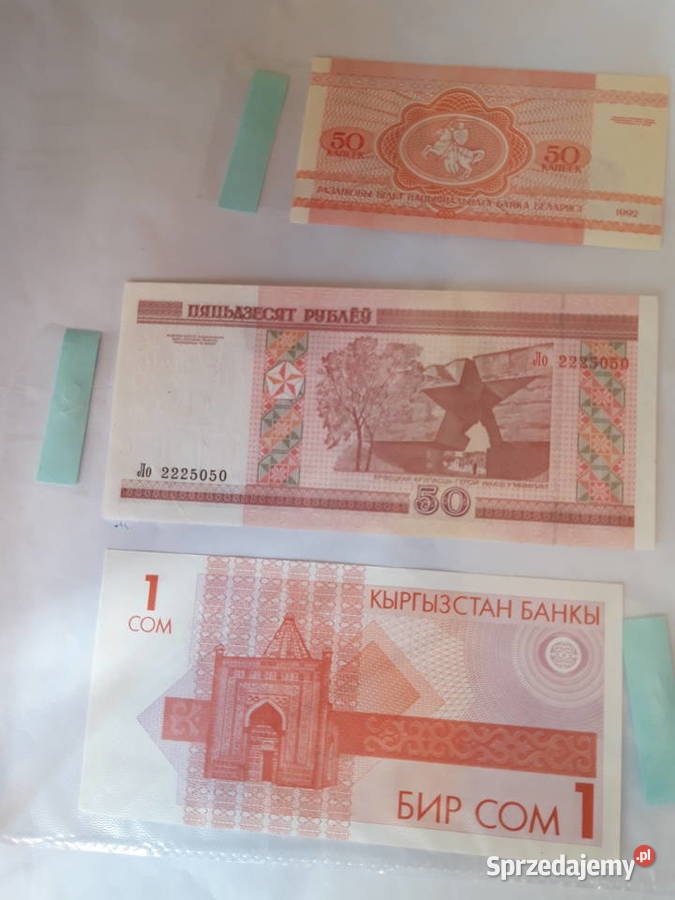 Banknot kolekcjonerski Kirgistan Białoruś śląskie Ruda Śląska