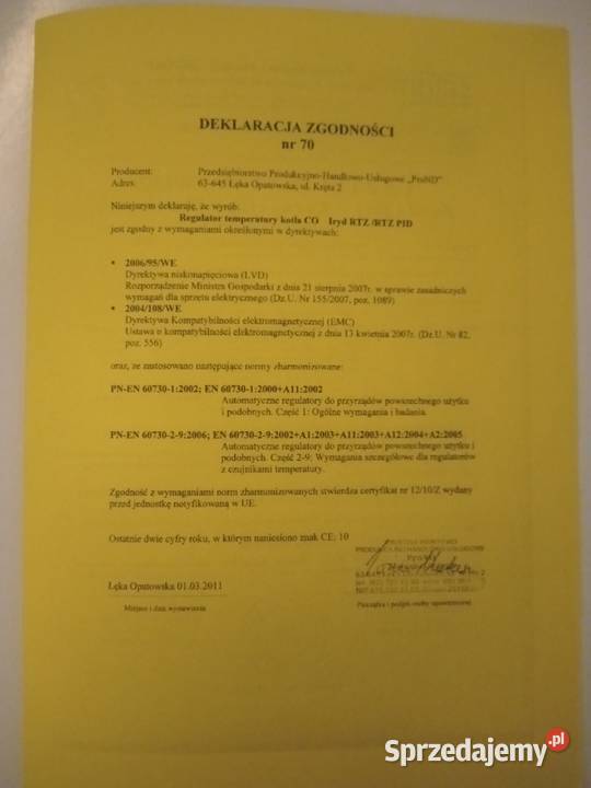 Piec CO TECHNOSTAL wielkopolskie Trzcinica