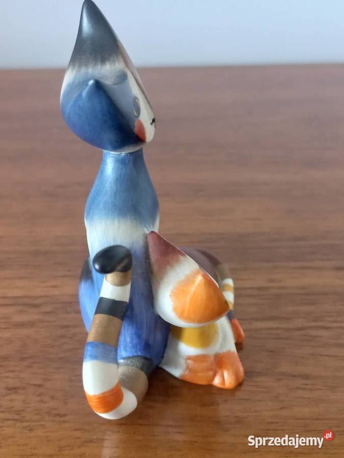 Figurka porcelanowa Koty Rosina Wachtmeister Toruń