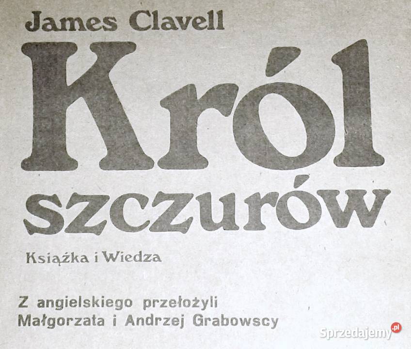 Król szczurów James Clavell miękka lubelskie