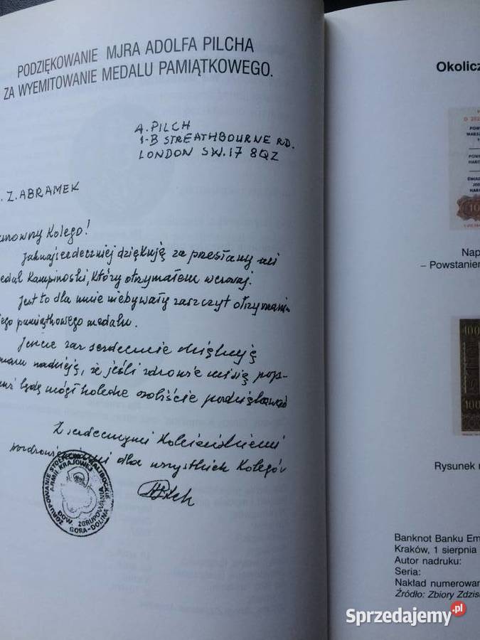 2795 Powstanie Warszawskie 1944 Medalami Pisane Szczecin sprzedam