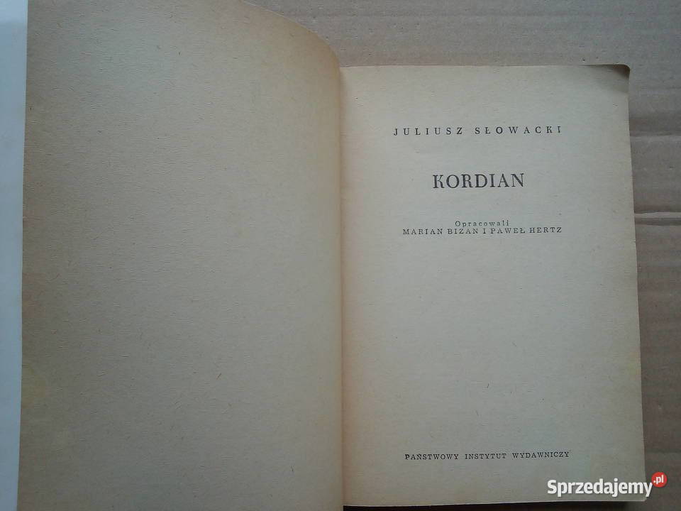 Kordian Juliusz Słowacki Pozostałe