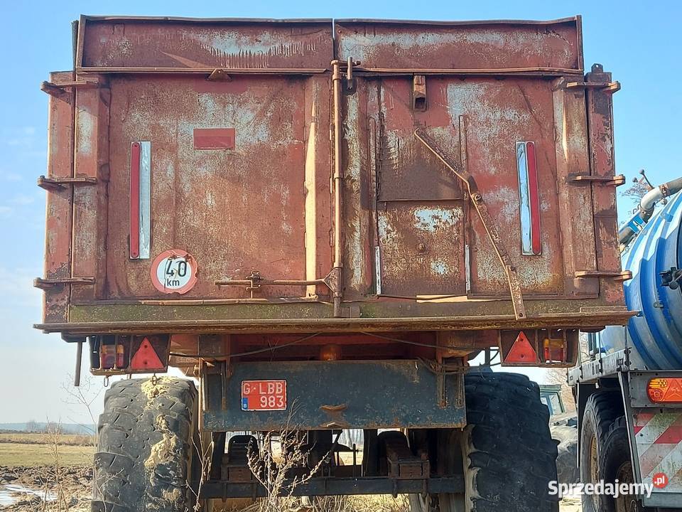 Przyczepa wywrotka tandem skorupa Zarejestrowana nieuszkodzony Przyczepy rolnicze Zambrów