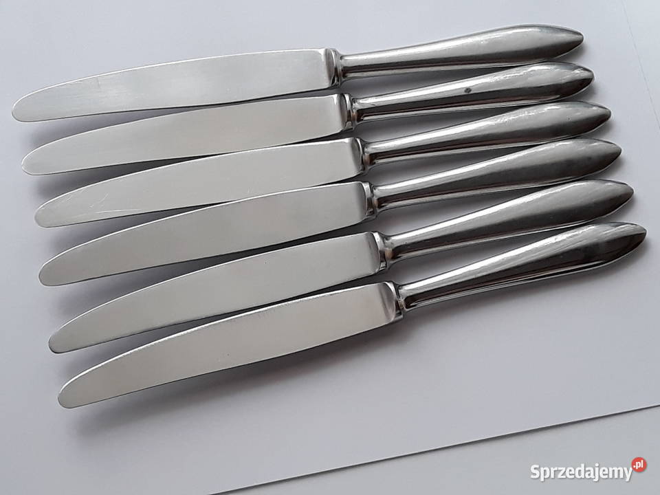 Kute noże obiadowe 3 KROPLA WODY Gerlach sztućce śląskie Dąbrowa Górnicza