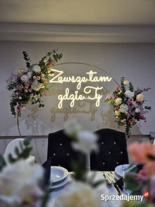Napis Neon Zawsze tam gdzie Ty Ledon LOVE lubuskie Deszczno