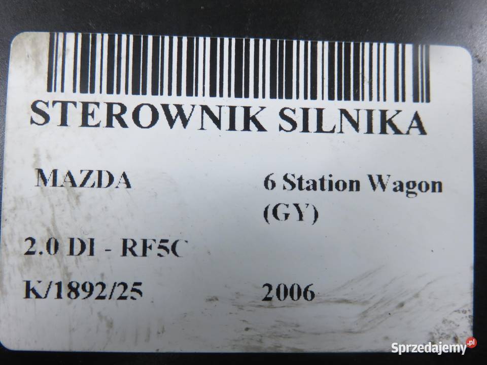 STEROWNIK MAZDA 6 Station Wagon GY 20 DI osobowe