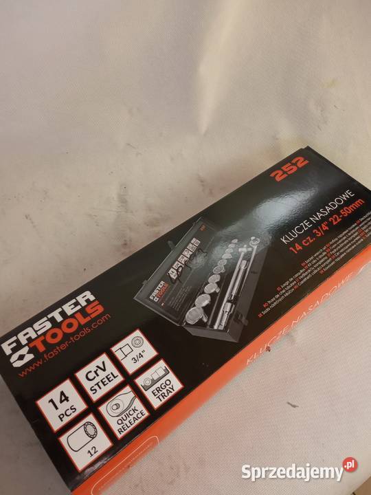 Zestaw kluczy nasadowych 14 cz Faster Tools nieuszkodzony łódzkie Józefin