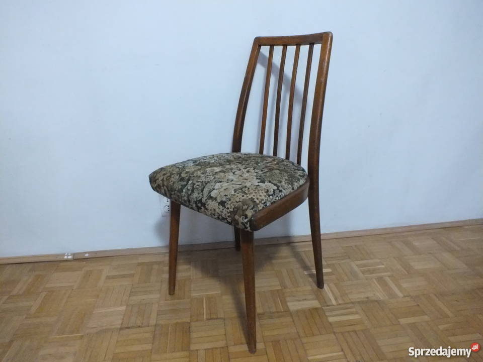 Drewniane krzesła tapicerowane i stół kuchenny Warszawa sprzedam