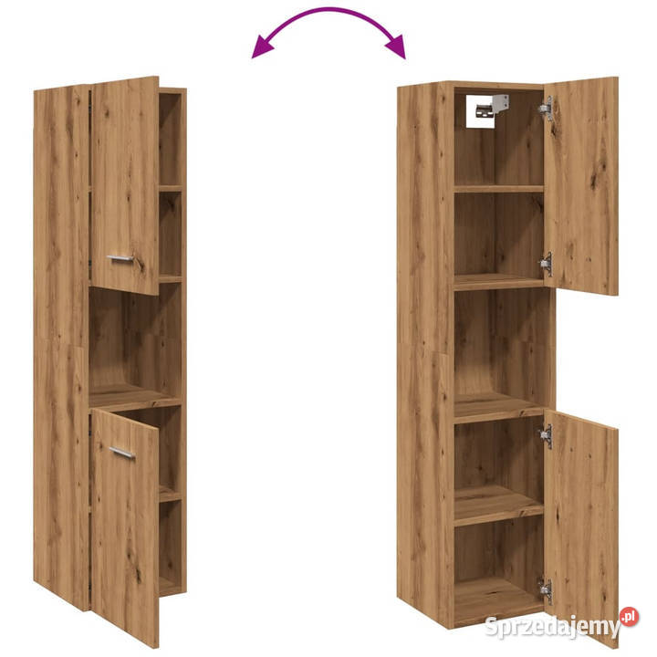 Wisząca szafka łazienkowa dąb artisian 30x30x130 Pozostałe Warszawa
