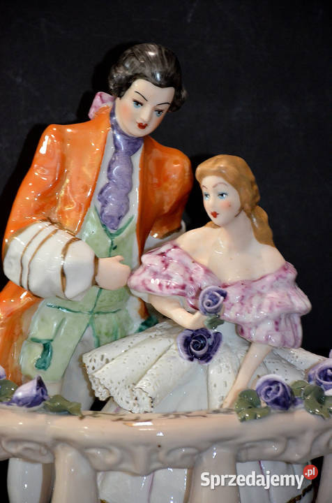 Roceram porcelana scena Balkon dwa kolory Środa Wielkopolska