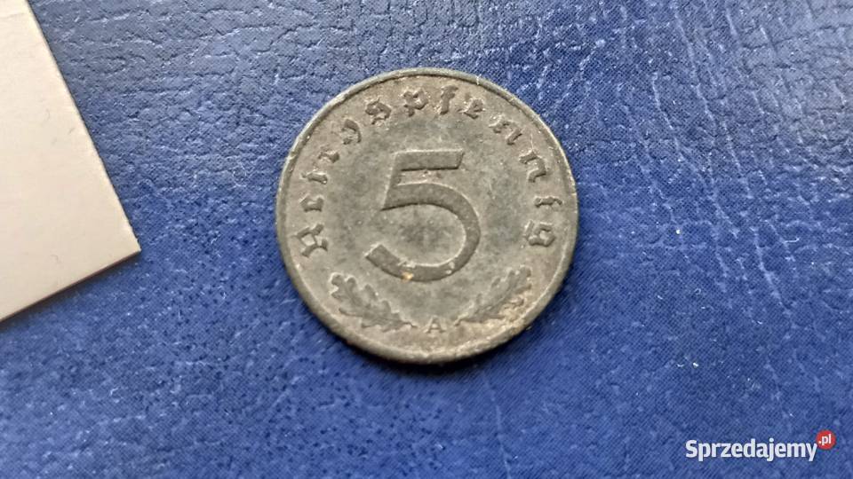 Stare monety 5 pfennig 1940 A Niemcy Numizmatyka Lesko