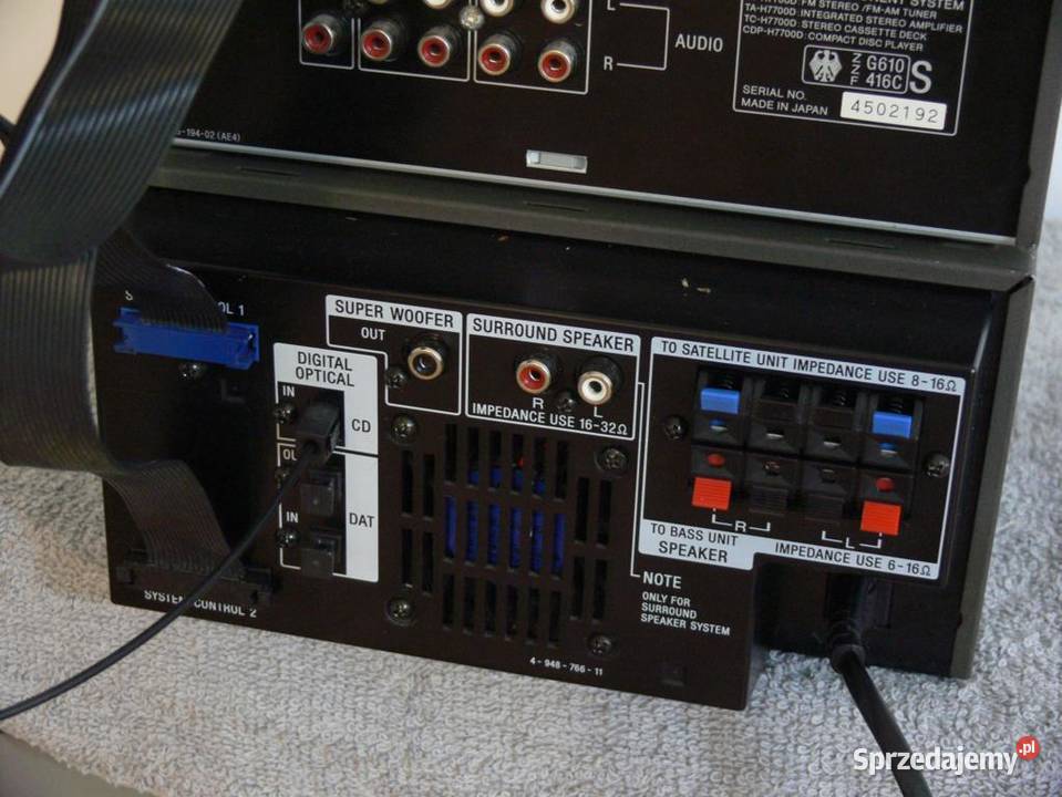 Wieża Sony MHC7700 złota WYSYŁKA Jasło sprzedam