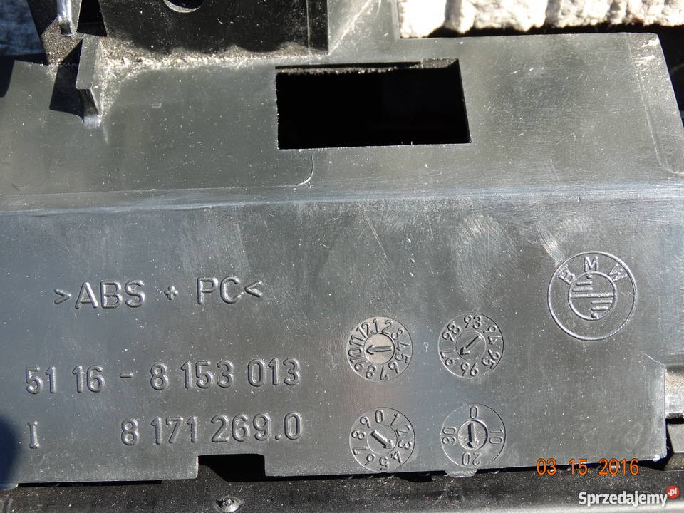 Schowek pasażera czarny Bmw e36 sedan Wyposażenie wnętrza