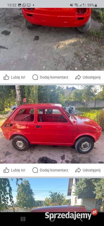Sprzedam fiat 126p 24KM sprzedam