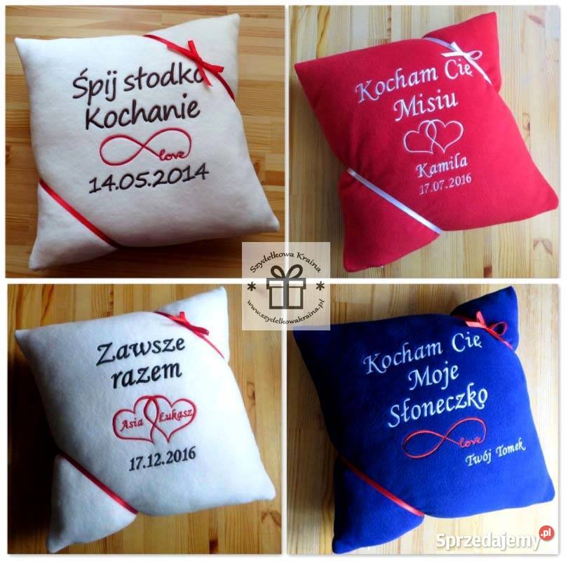 Poduszka na Dzień Chłopaka prezent z haftem kujawsko-pomorskie Toruń