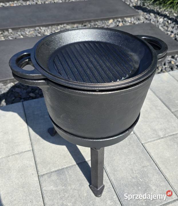 Kociolek zeliwny 8 litrów 3w1 sprzedam