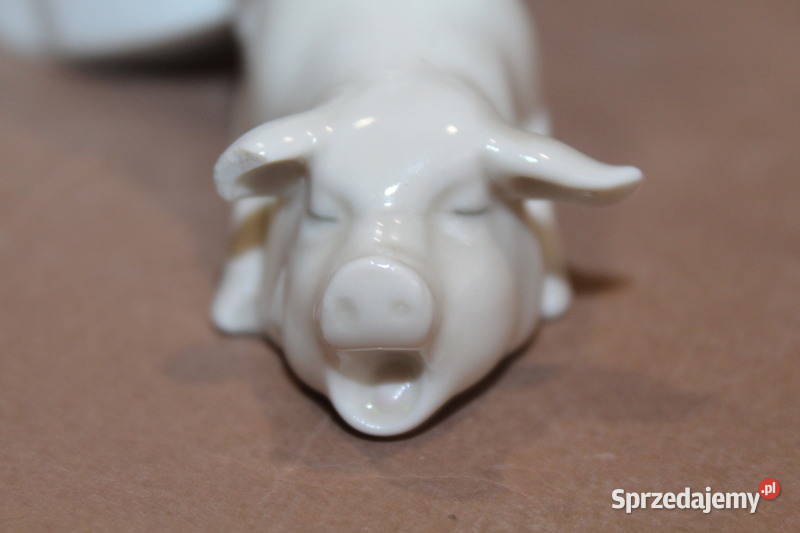 Figurka kucharza ze świnką Lladro wys 25 276 Szczecin