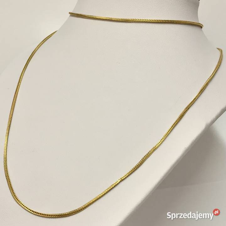 Złoty ŁAŃCUSZEK naszyjnik 18K cudny LISI OGON 70