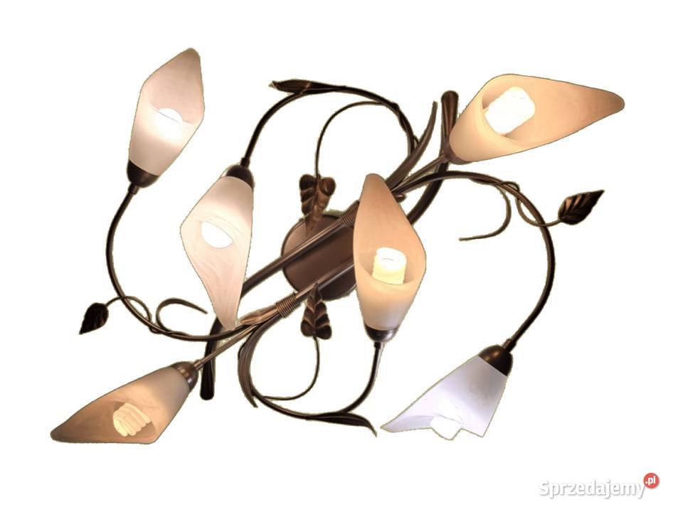 Lampa sufitowa 6x E14 miedź antyczna Krzeszowice sprzedam