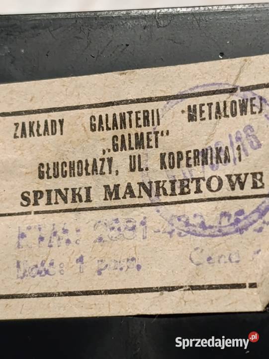 spinki do mankietów mankietowe PRL Poznań