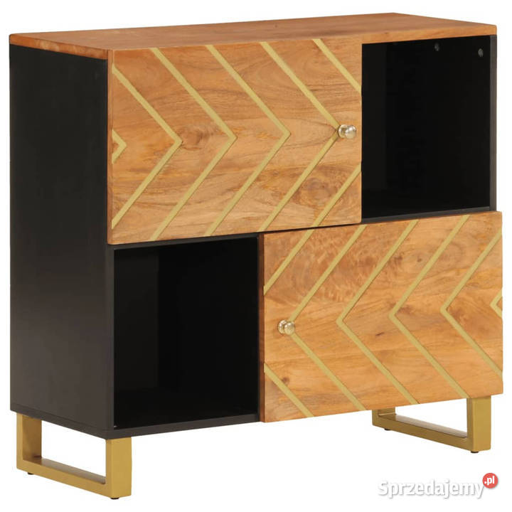 Szafka brązowoczarna 80x335x75 lite drewno mango Pozostałe Warszawa