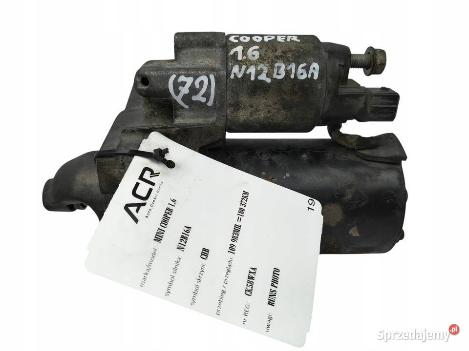 ROZRUSZNIK 12V MINI COOPER R56 16 16V 0001138004 lubelskie Chełm