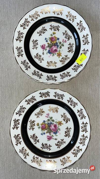 Angielski talerzyk deserowy Sygnatura F CE Porcelana i szkło Gdańsk