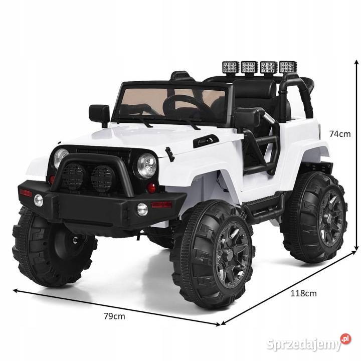 Elektryczny samochód dzieci Jeep Biały Z PILOTEM Strzelce Krajeńskie