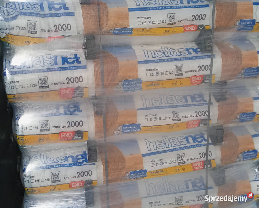 Siatka rolnicza Hellasnet 125x3000 do pras słomy Do pras i owijarek Bydgoszcz