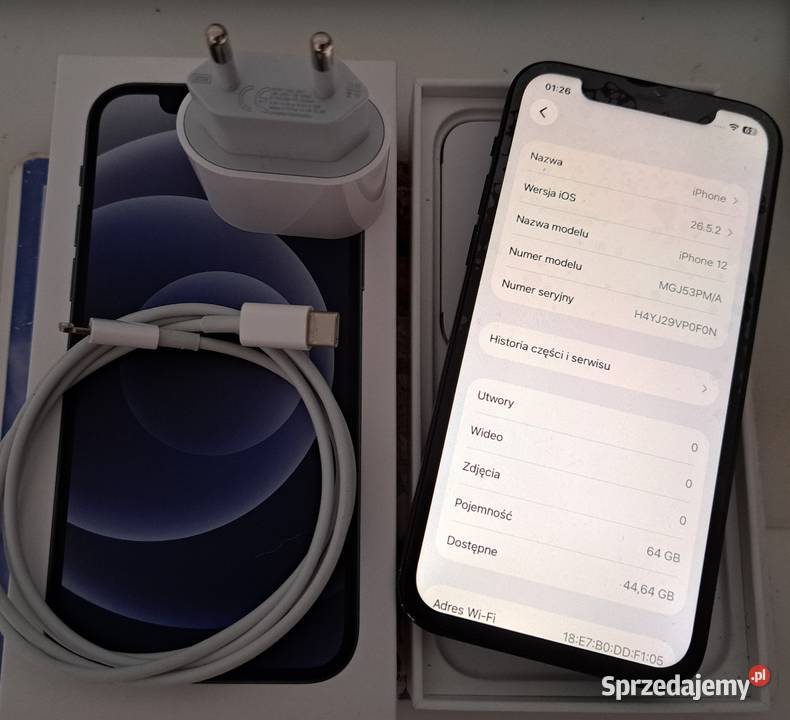 Iphone 12 czarny sprawny komplet Warszawa sprzedam