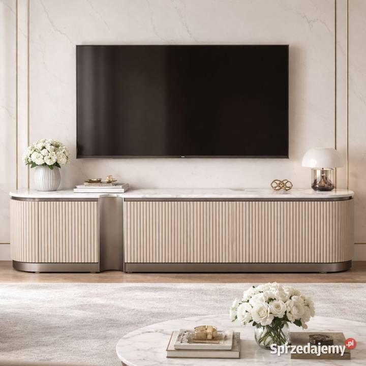 Komoda RTV złota Nutris Glamour Premium małopolskie Golkowice