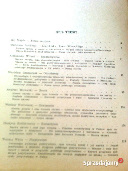 Okresy literackie red Jan Majda mazowieckie