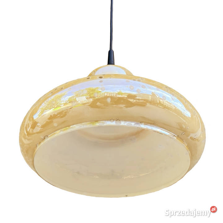 Szklana opalizująca lampa wisząca Narva Leuchen mazowieckie Warszawa