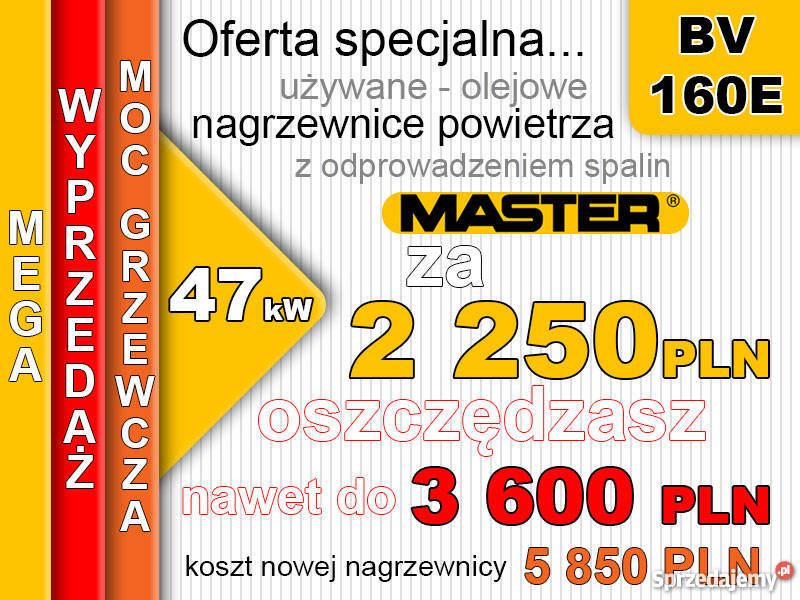 Nagrzewnica olejowa Master BV 160E 47 kW HIT