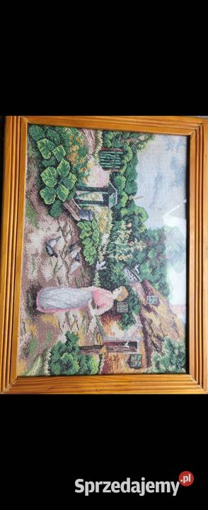 Obraz wyszywany ręcznie dolnośląskie sprzedam