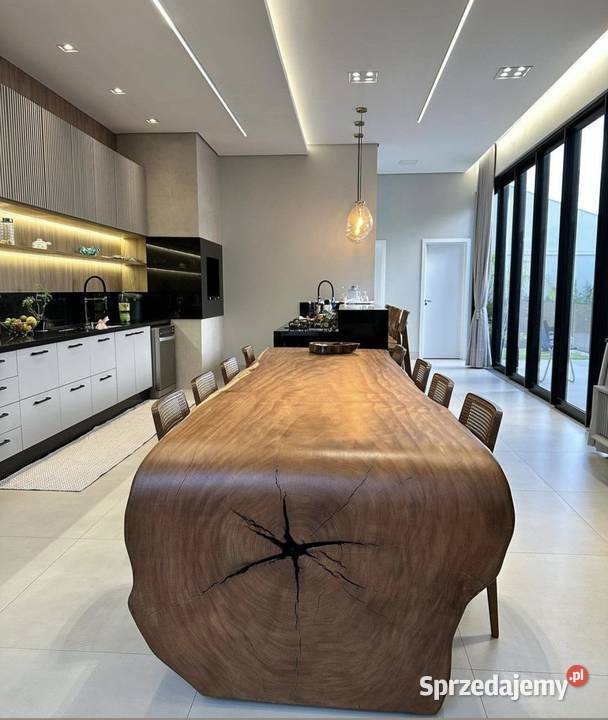 Stół do jadalni z drewna egzotycznego biurko Kraków