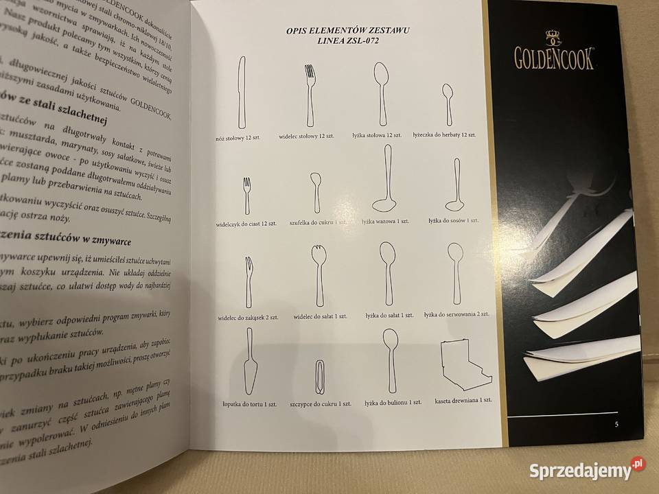 Wlegancki komplet sztućców wielokolorowy Warszawa