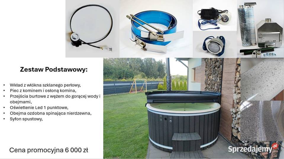 Zestaw do samodzielnego wykonania balii jacuzzi Ogród pomorskie Starogard Gdański
