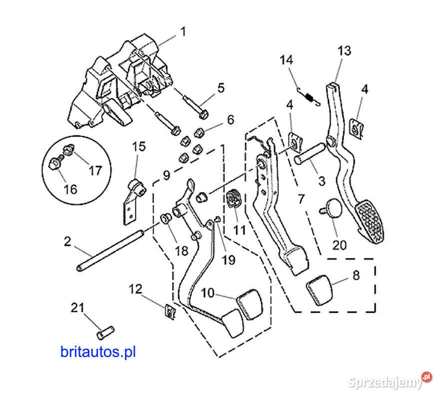 ROVER 75 MG ZT GUMY NAKŁADKI NA PEDAŁ NOWE x2 Poznań sprzedam