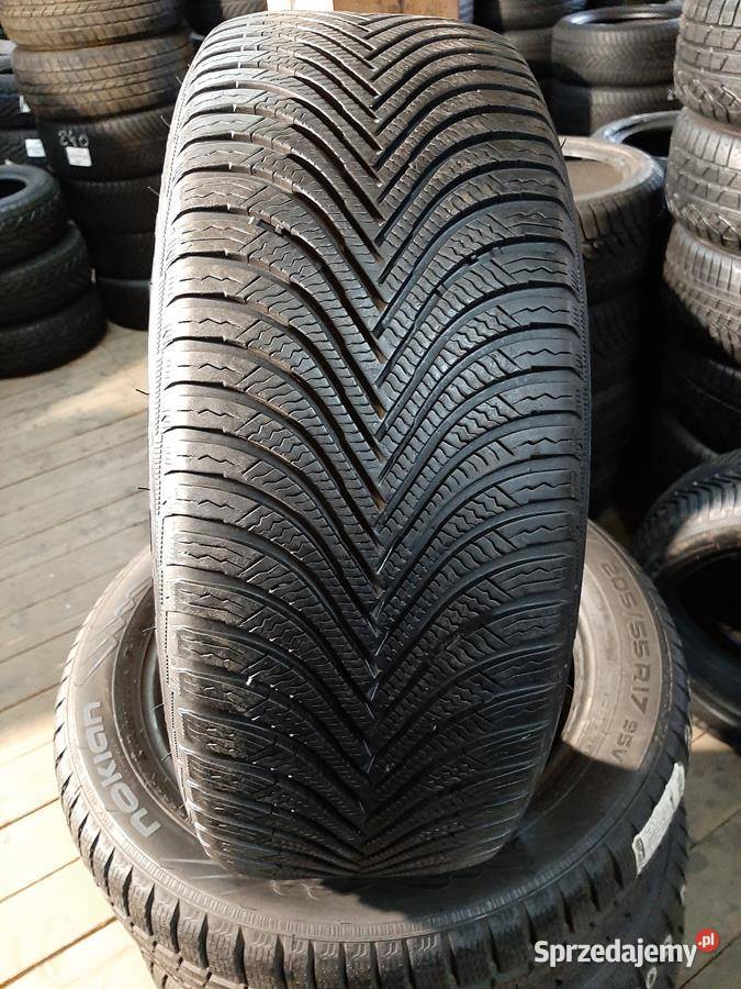 2x Opona UŻYWANA ZIMOWA 20555R17 MICHELIN 139 Samochodowe Zaścianki sprzedam