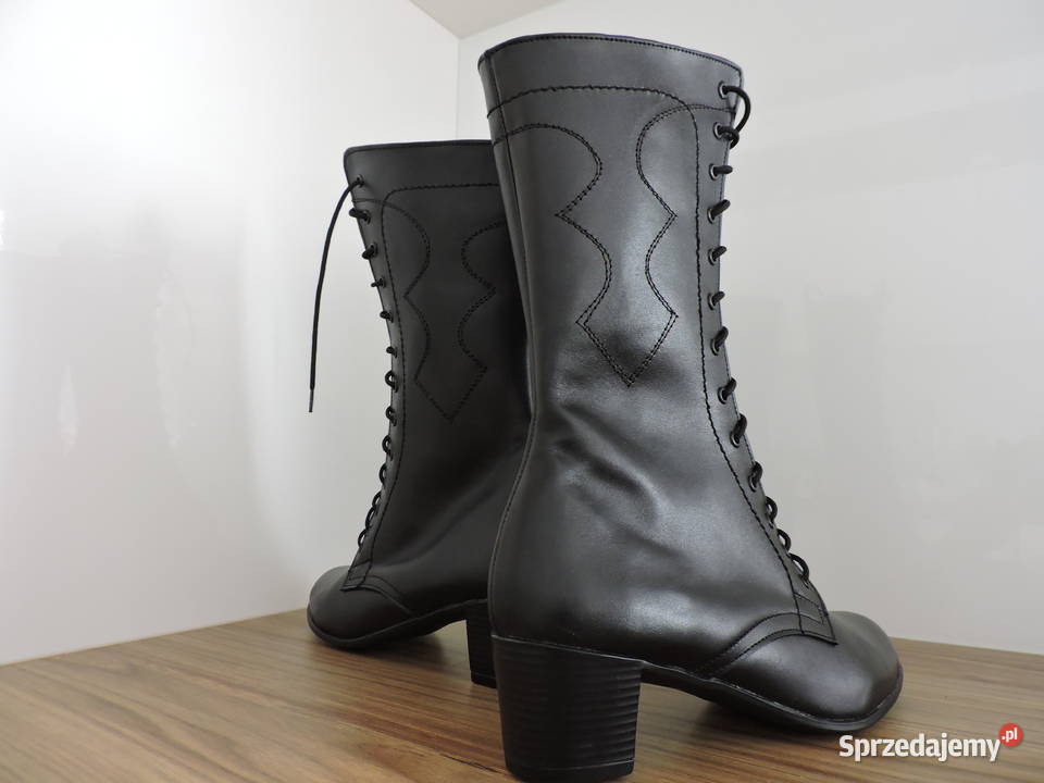 Obuwie ludowe haft skórzane obcas 5 pod wymiar skóra małopolskie