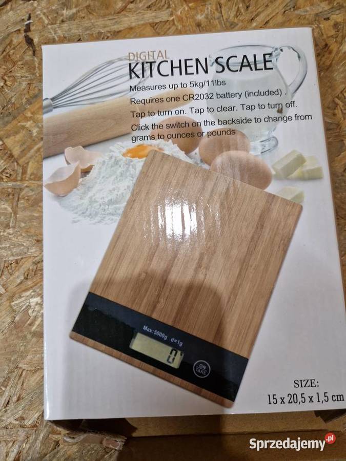 WAGA KUCHENNA ELEKTRONICZNA LCD BAMBUSOWA do 5 Głogowa sprzedam