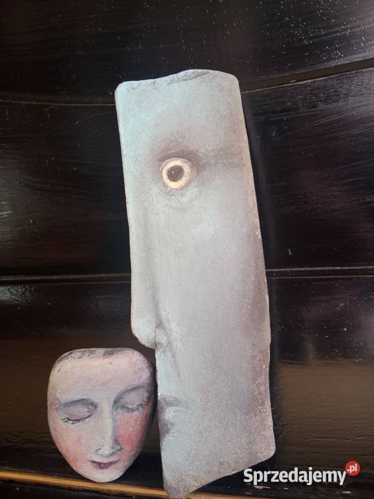 Dwa Oblicza Ręcznie Malowane Kamienie Zestaw Ruda Śląska