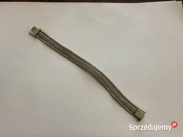 Srebrna bransoleta 925 szeroka siatka vintage Kraków