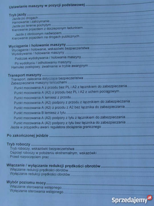dtr instrukcja obsługi koparka holland mh city i Pozostałe Szczecin sprzedam