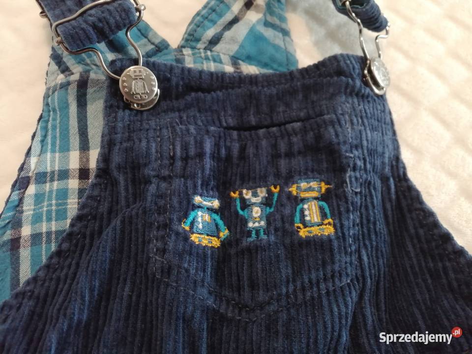 Spodnie ogrodniczki sztruksowe 92 Papagino Rozmiar 92 Czeladź